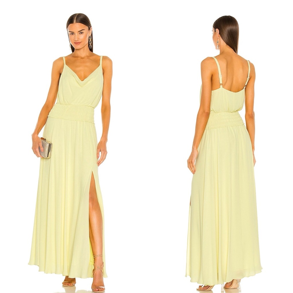 NEW‼️REVOLVE / BCBGMAXAZRIA - Cowl Neck Gown in Lemon Zest (Size S)